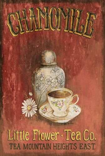 Chamomile Tea - Papatya Çayı Reklamı, Retro Tarzda Metal