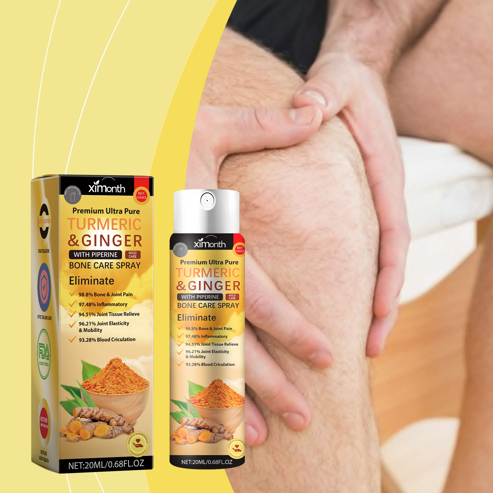 Turmeric - Zerdeçal Eklem Yatıştırıcı Sprey, Hızlı Emilen
