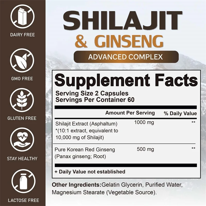 Shilajit - Vücudu Gençleştirme - Herbal Supplement incelemesi ve fiyatı