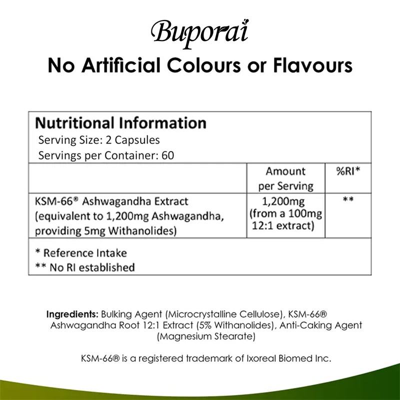 Ashwagandha KSM-66 1200mg - Ba - Herbal Supplement incelemesi ve fiyatı