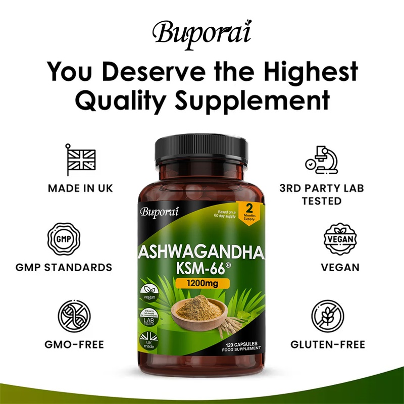 Ashwagandha KSM-66 1200mg - Ba - Herbal Supplement incelemesi ve fiyatı